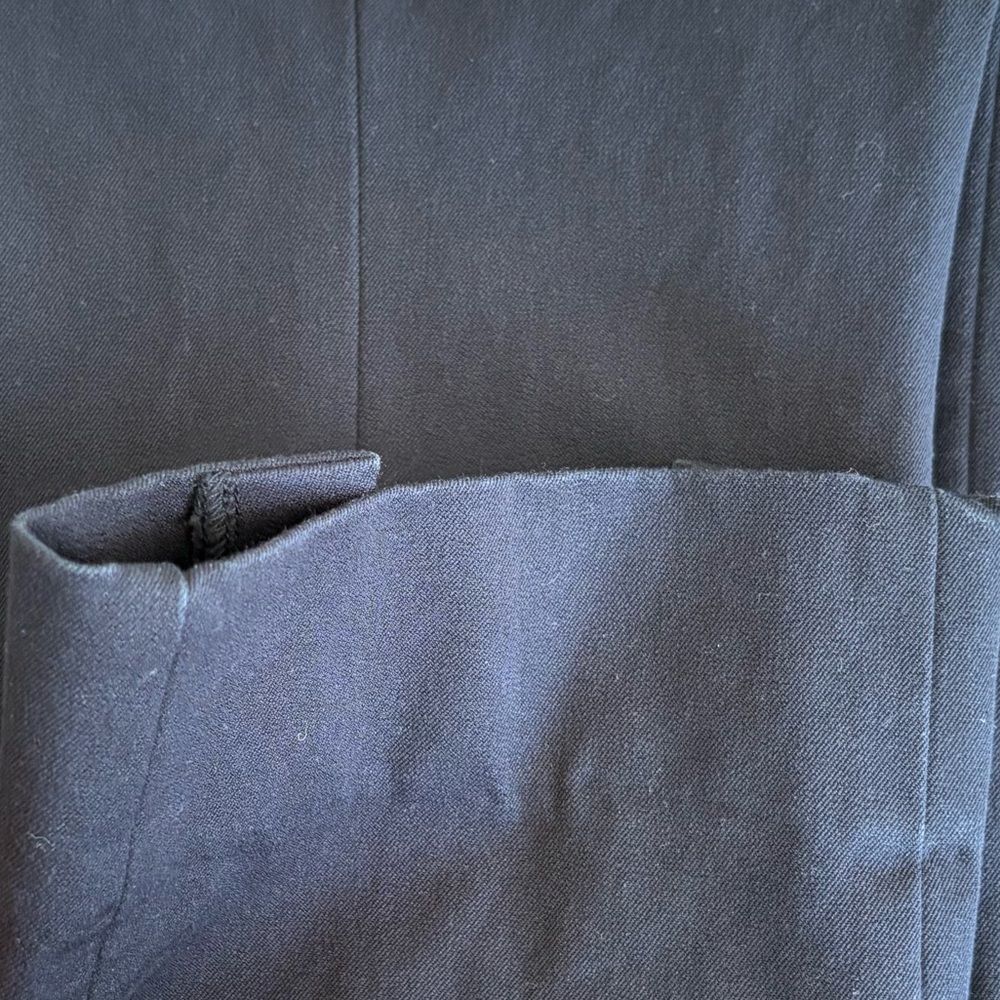 Everlane Black Side Sip Back Seam Ankle Slit Pants Size 6 Black Minimalist Clean - Picture 7 of 16